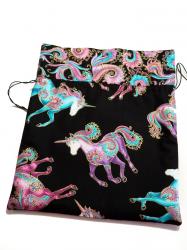 Schmuckbeutel Einhorn schwarz