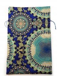 Schmuckbeutel Ornamente / blau